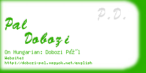 pal dobozi business card